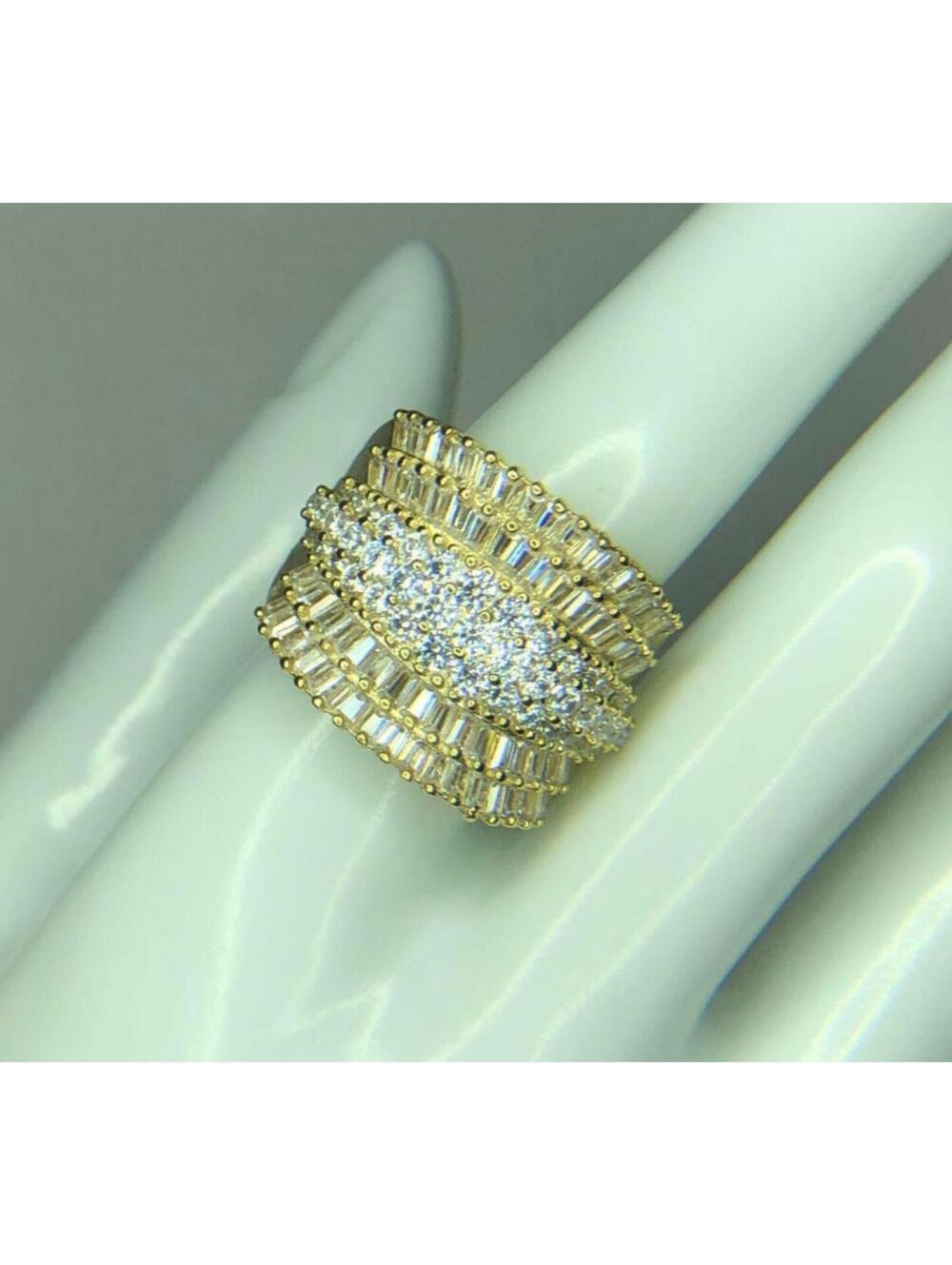 1172 Bella Luce18K over sterling silver CZ 7.14ctw Ring sz 9
